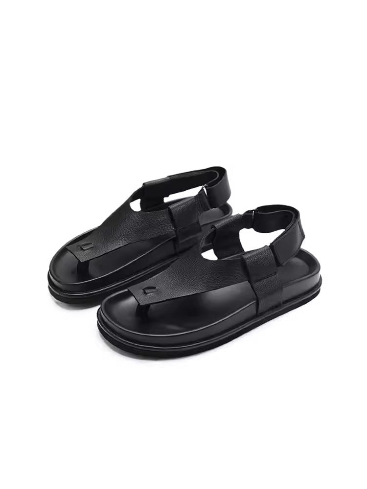 Importé - Sandale 100% Cuir  Homme A Lanières Tendance
