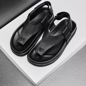 Importé - Sandale 100% Cuir  Homme A Lanières Tendance