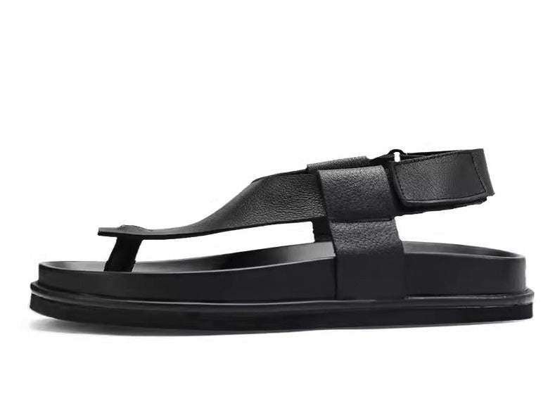 Importé - Sandale 100% Cuir  Homme A Lanières Tendance