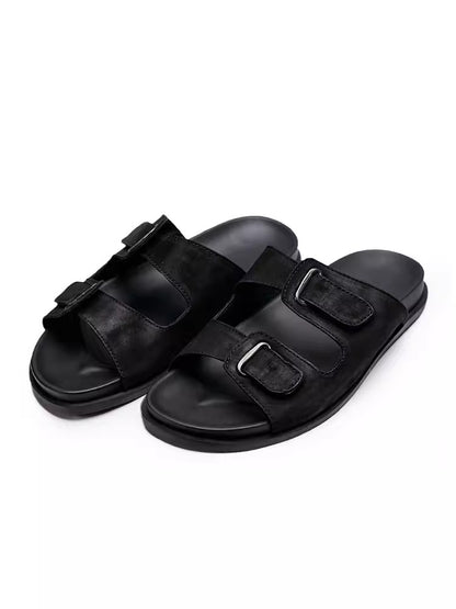 Importé - Sandale Homme Antidérapantes En Cuir Véritable