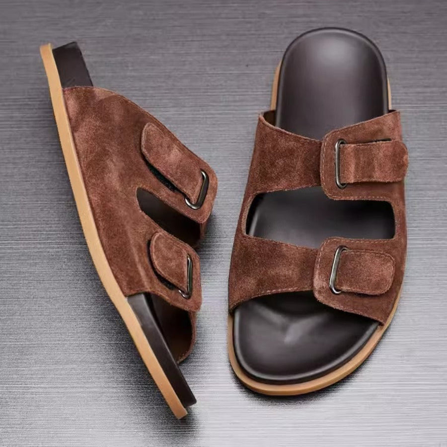 Importé - Sandale Homme Antidérapantes En Cuir Véritable