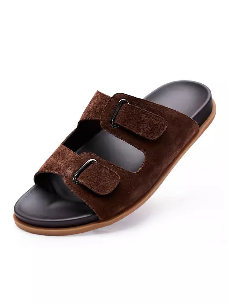 Importé - Sandale Homme Antidérapantes En Cuir Véritable