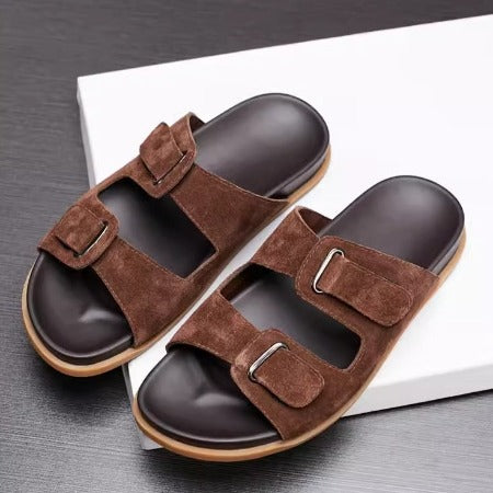 Importé - Sandale Homme Antidérapantes En Cuir Véritable