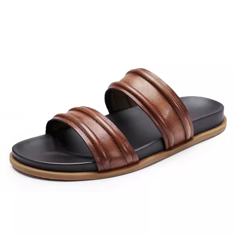 Importé - Sandale Homme Décontractées En Cuir Véritable