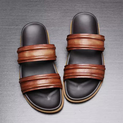 Importé - Sandale Homme Décontractées En Cuir Véritable