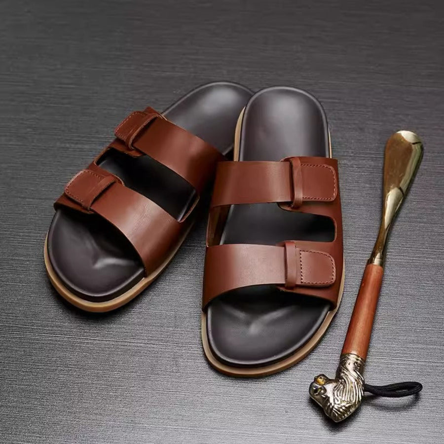 Importé - Sandale Tongs Homme Décontractées Tendance En Cuir