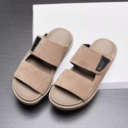 Importé - Sandale Rétro Homme Tendance En Cuir Véritable