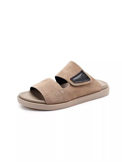 Importé - Sandale Rétro Homme Tendance En Cuir Véritable