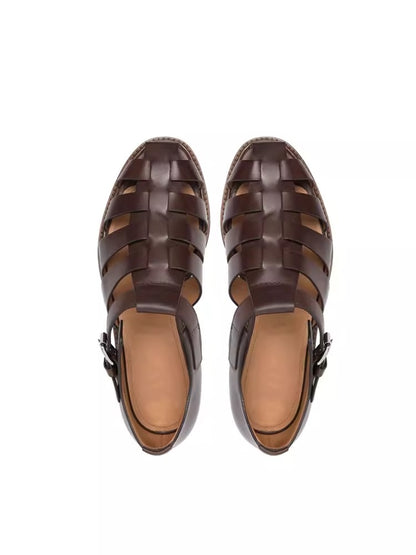 Importé - Sandale Homme En Cuir Véritable à Lanières