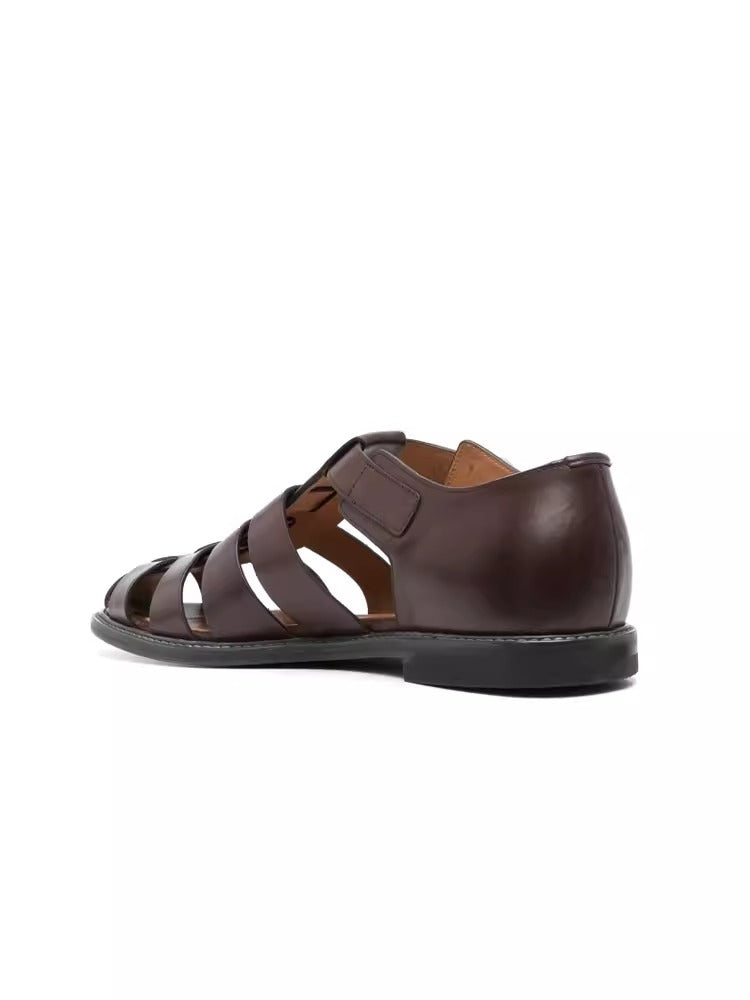 Importé - Sandale Homme En Cuir Véritable à Lanières