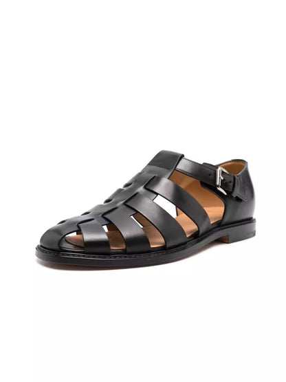 Importé - Sandale Homme En Cuir Véritable à Lanières