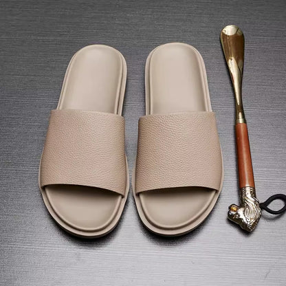 Importé - Sandale Claquette En Cuir  Homme Décontractés Et Confortable