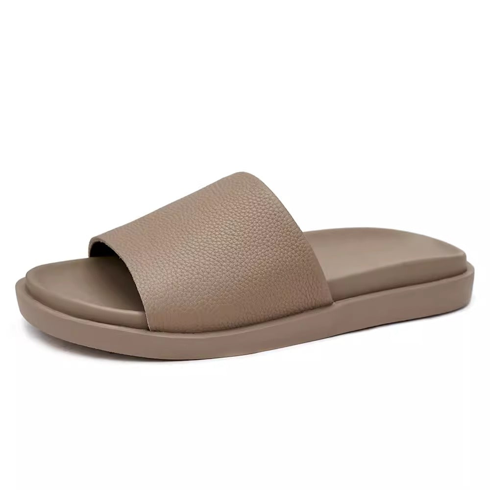 Importé - Sandale Claquette En Cuir  Homme Décontractés Et Confortable