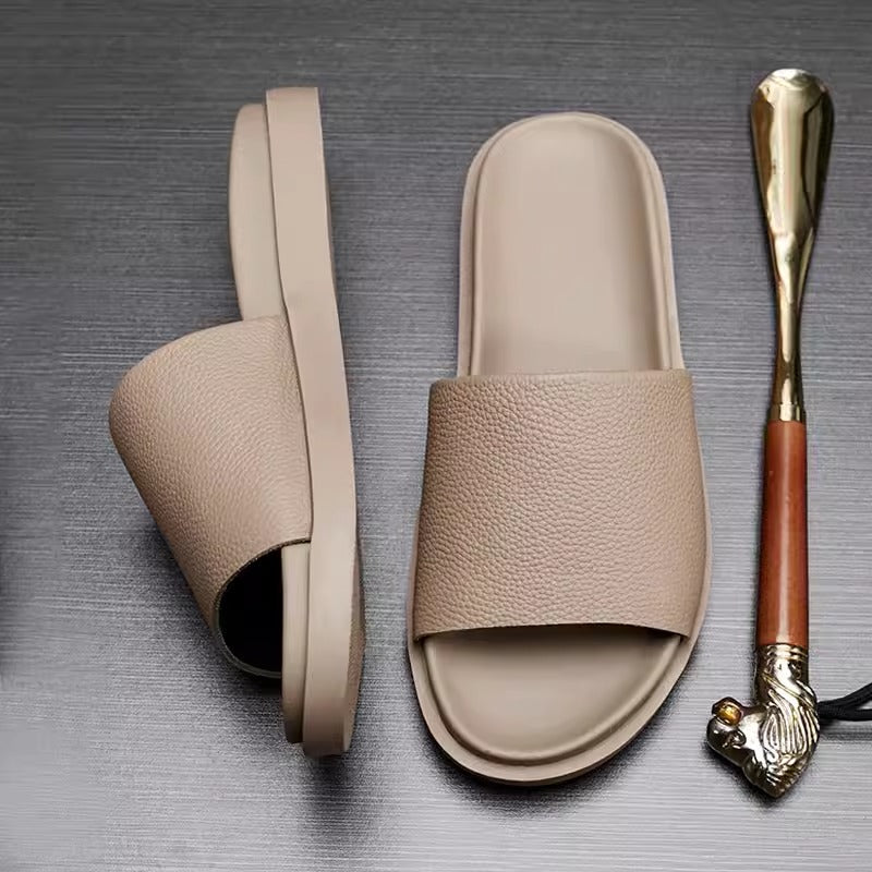 Importé - Sandale Claquette En Cuir  Homme Décontractés Et Confortable