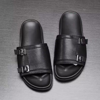 Importé - Sandale  100% Cuir Homme Confortable Antidérapants