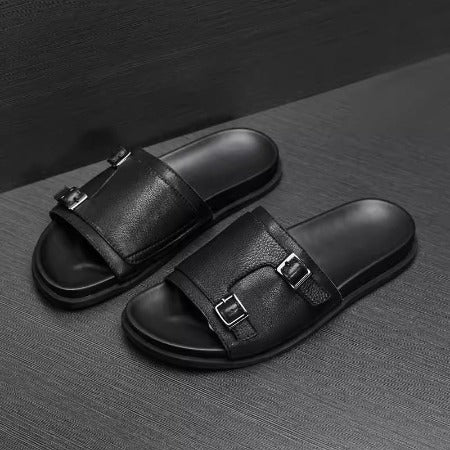 Importé - Sandale  100% Cuir Homme Confortable Antidérapants