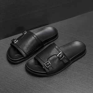 Importé - Sandale  100% Cuir Homme Confortable Antidérapants