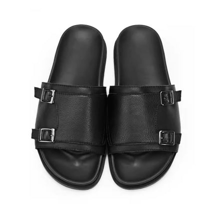 Importé - Sandale  100% Cuir Homme Confortable Antidérapants
