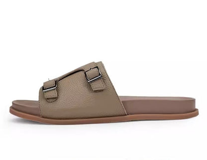 Importé - Sandale  100% Cuir Homme Confortable Antidérapants