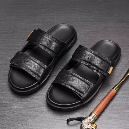 Importé - Sandale En Cuir Homme Décontractés Antidérapants