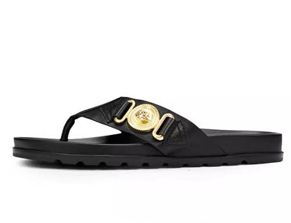 Importé - Sandale En Cuir Homme Décontractés Antidérapants Et Confortable