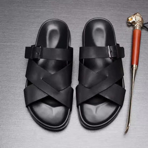 Importé - Sandale En Cuir Homme Décontractés Et Tendance