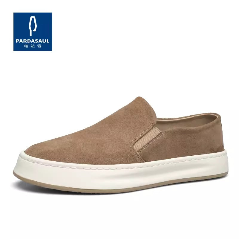 Importé - Chaussure Homme En Cuir Daim Semelle Souple Sans Lacets