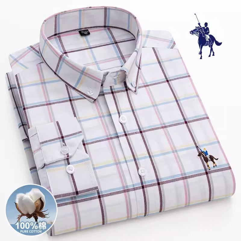 Importé - Chemise Homme Décontractées Manches Longues 100% Coton