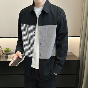 Importé - Chemise Pur Coton Rayée Homme Manches Longues