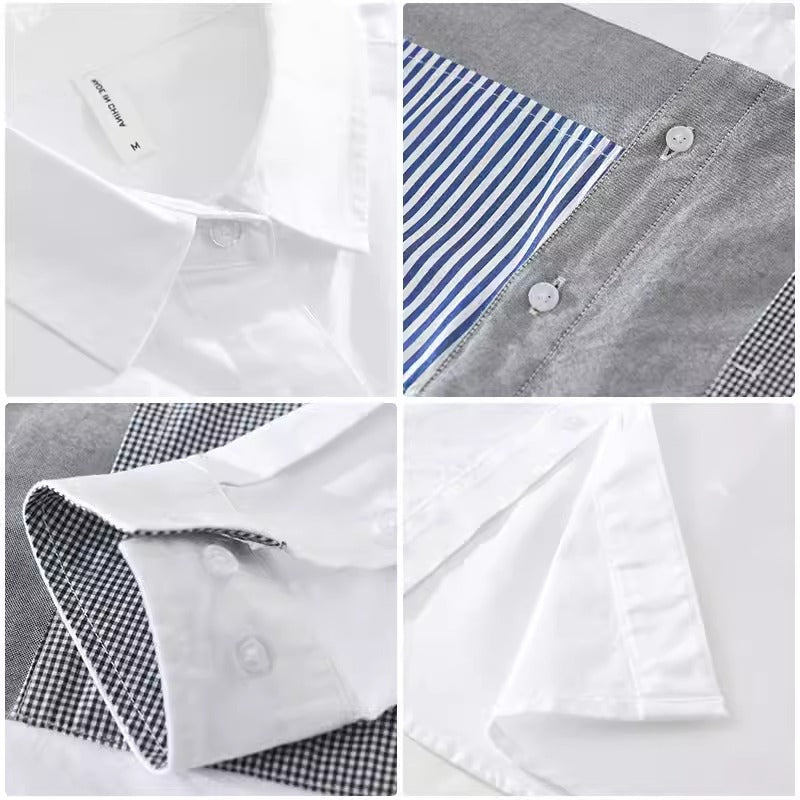 Importé - Chemise Pur Coton Homme Tendance Manches Longues