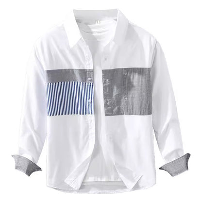 Importé - Chemise Pur Coton Homme Tendance Manches Longues