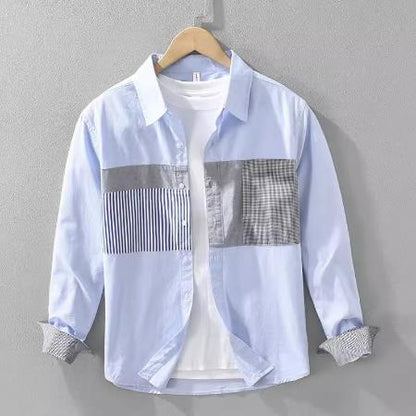 Importé - Chemise Pur Coton Homme Tendance Manches Longues
