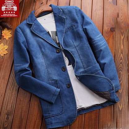 Importé - Veste Blazer Jean Homme Décontracté Tendance