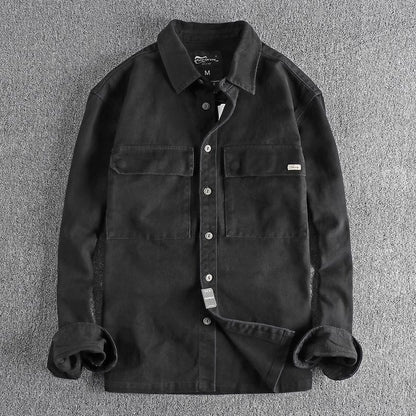 Importé - Chemise Homme Pur Coton Lourd Manches Longues