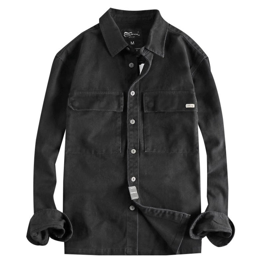 Importé - Chemise Homme Pur Coton Lourd Manches Longues