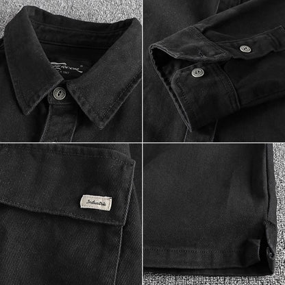 Importé - Chemise Homme Pur Coton Lourd Manches Longues