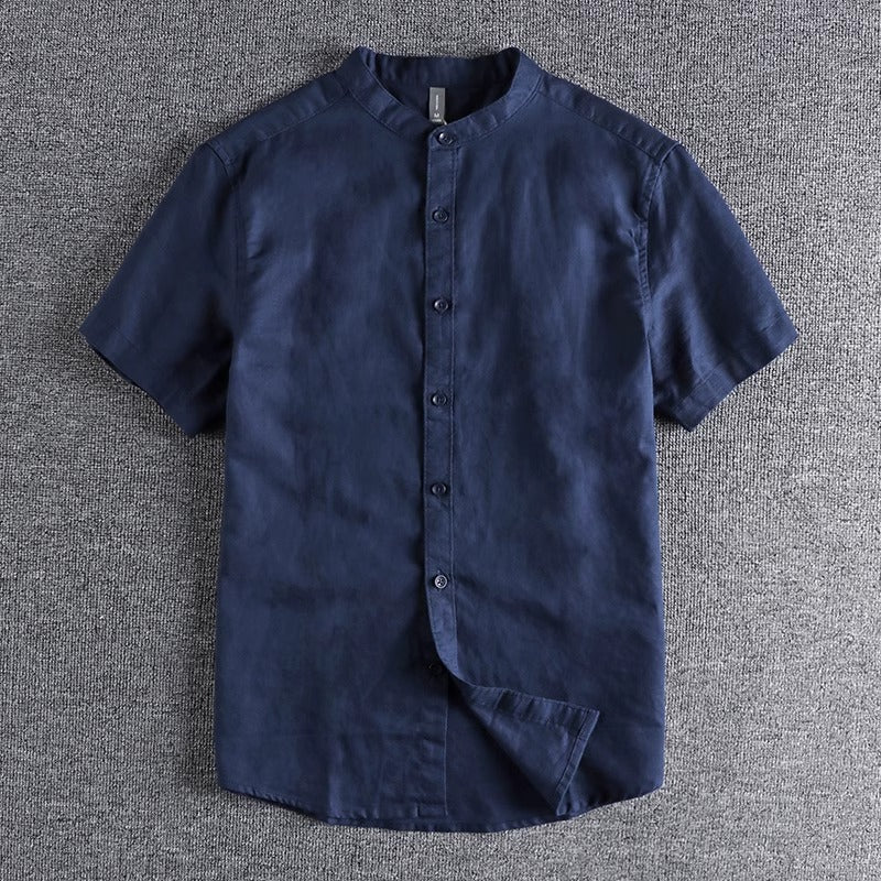 Importé - Chemise Homme Tendance A Manches Courtes En Lin