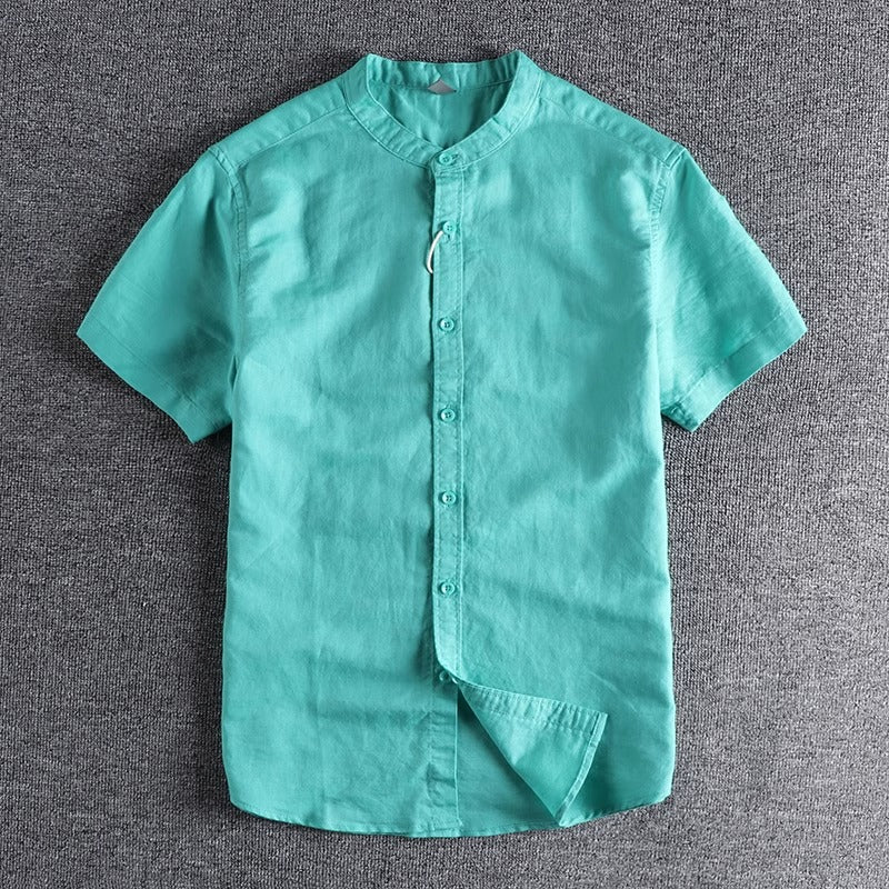 Importé Chemise Homme Tendance A Manches Courtes En Lin –