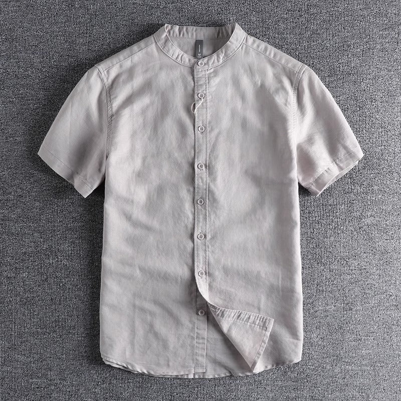 Importé - Chemise Homme Tendance A Manches Courtes En Lin