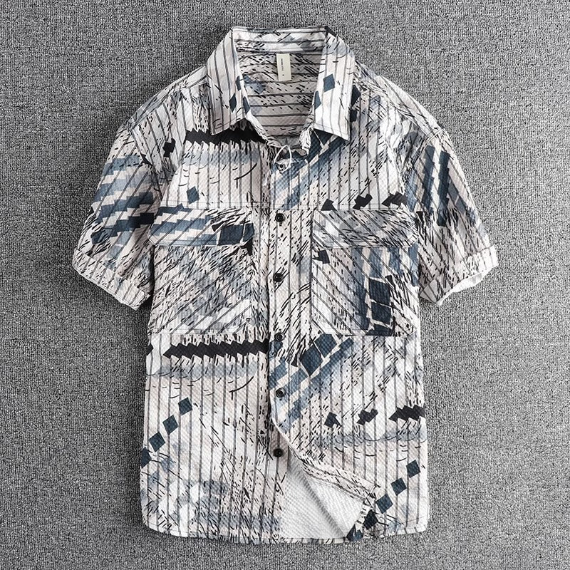 Importé - Chemise Hawaïe Homme Rétro Manches Courtes