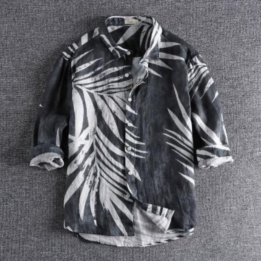 Importé - Chemise Homme Décontractée Rétro En Lin