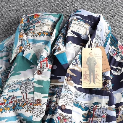Importé - Chemise Homme Rétro Hawaïe A Manches Courtes