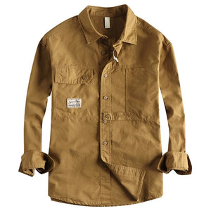 Importé - Chemise Coton Décontractée Homme Manches Longues