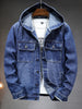 Importé - Veste Jacket Homme A Capuche Manches Longues En Jean