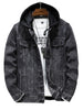 Importé - Jacket Homme A Capuche Multi-poches Manches Longues En Jean