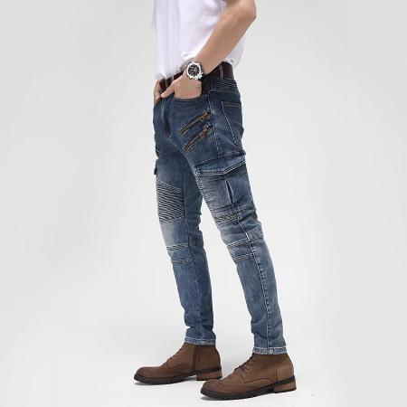 Importé - Pantalon Jean Homme Décontracté Rétro Tendance A Multi-poches