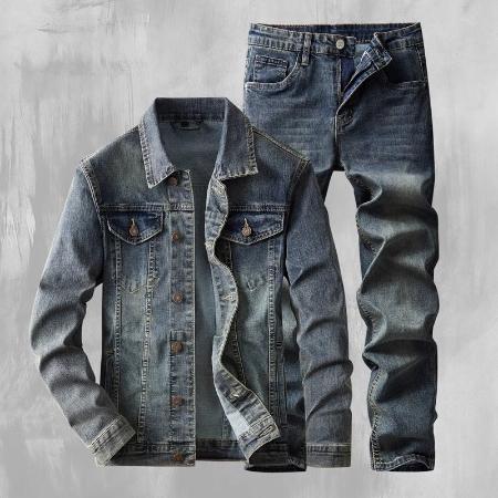 Importé - Ensemble Jacket Homme Vintage Tendance