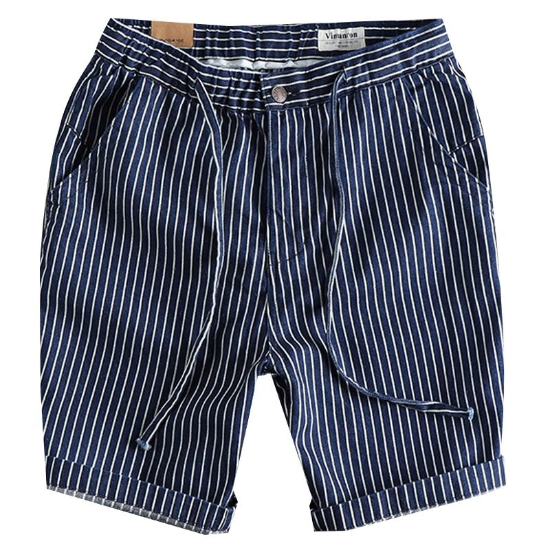 Importé - Culotte Short Rayures Rétro Homme Décontracté En Coton