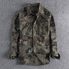 Importé - Chemise Homme Rétro Camouflage Confortable A Manches Longues