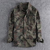 Importé - Chemise Homme Rétro Camouflage Confortable A Manches Longues